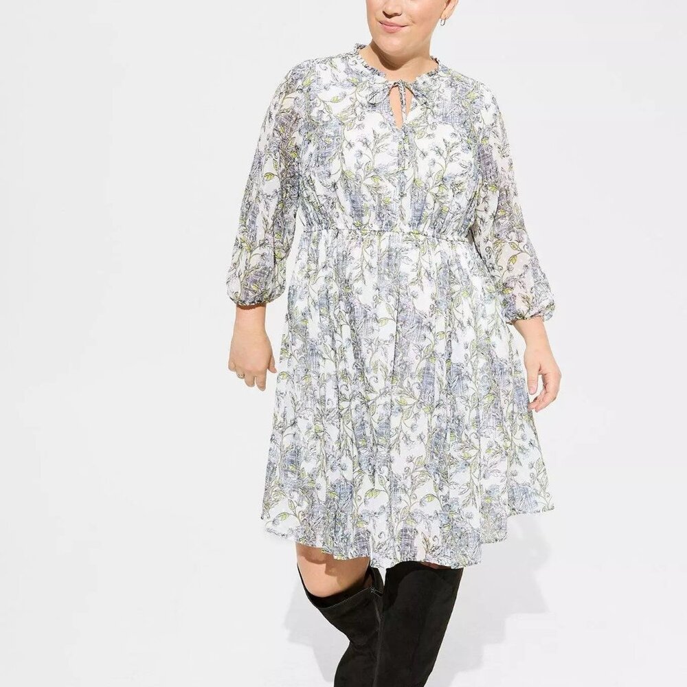 Torrid Mini Clip Dot Front Keyhole Dress Size 3